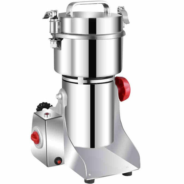 Grain Grinder Mill Stainless Steel Electric High Speed Powder Machine Cereals Flour Herb Spice Pepper Coffee Bean Pulverizer Commercial Heavy Duty Professional