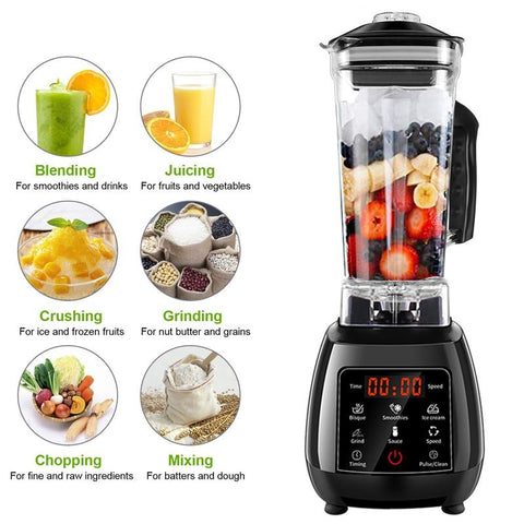 2200W Heavy Duty Commercial & Home Food Blender Professional Mixer