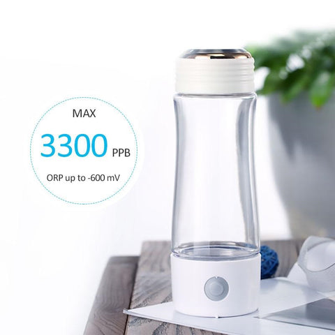 Best Portable Highest ppb Concentration Molecular Hydrogen Rich Water Bottle 2020 Korean SPE PEM Technology Healthy Alkaline Infused Ionizer USB Rechargeable Device Machine