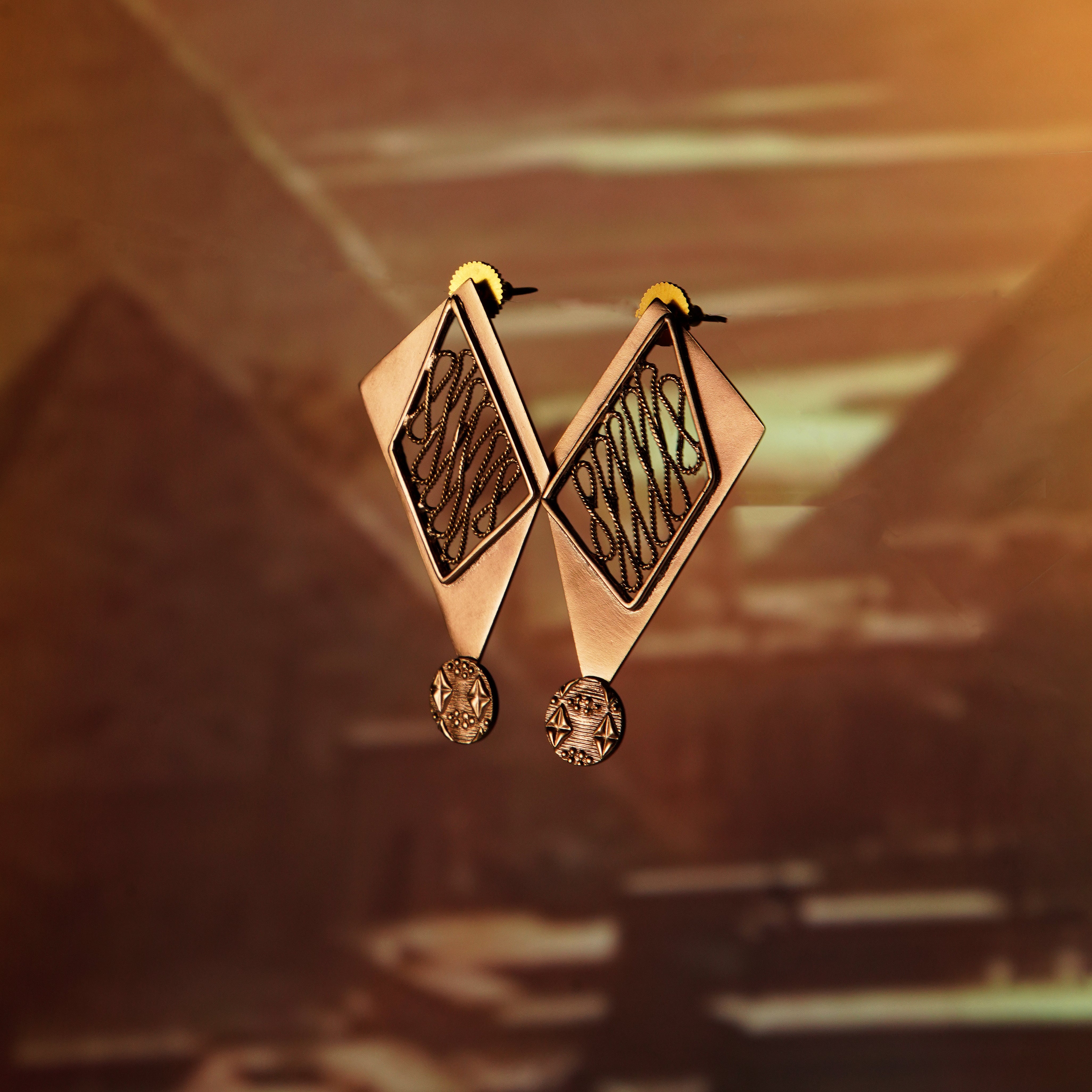 PYRAMID CORNER EARRINGS