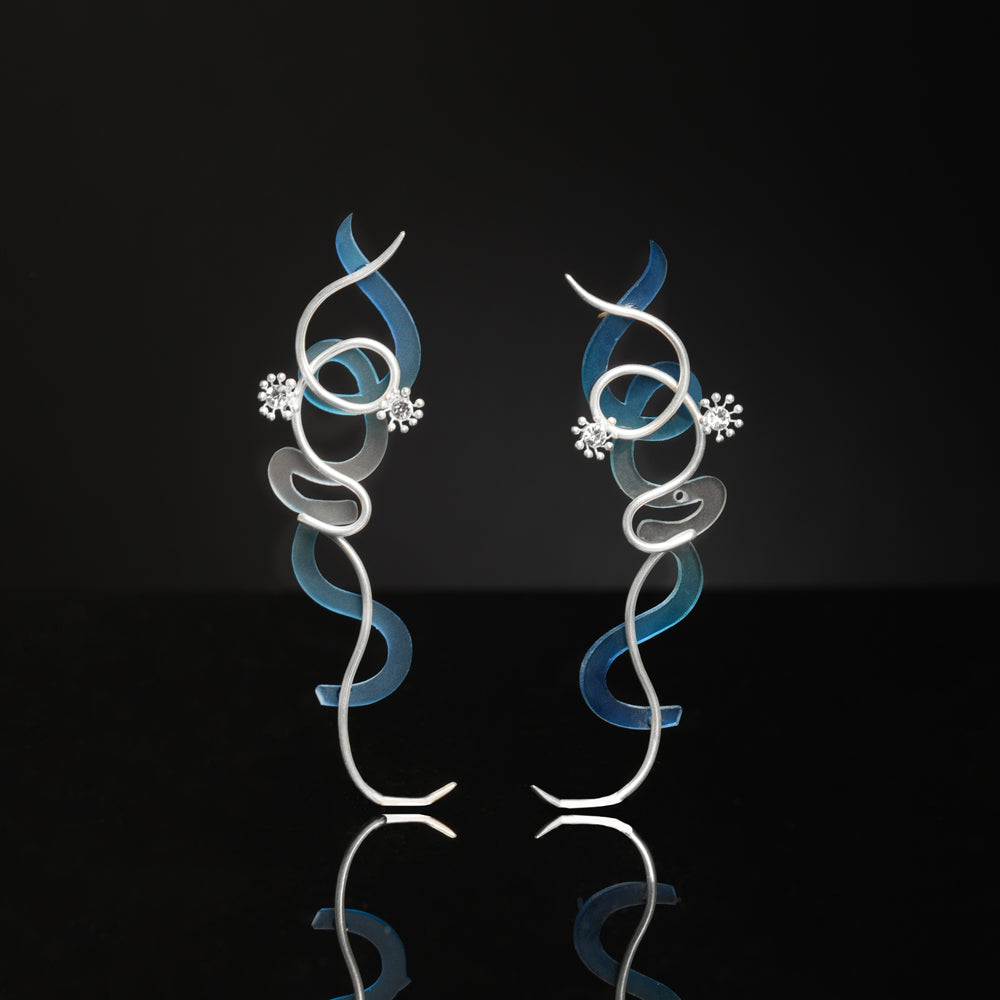 OCEAN SWAY BLUE EARRINGS