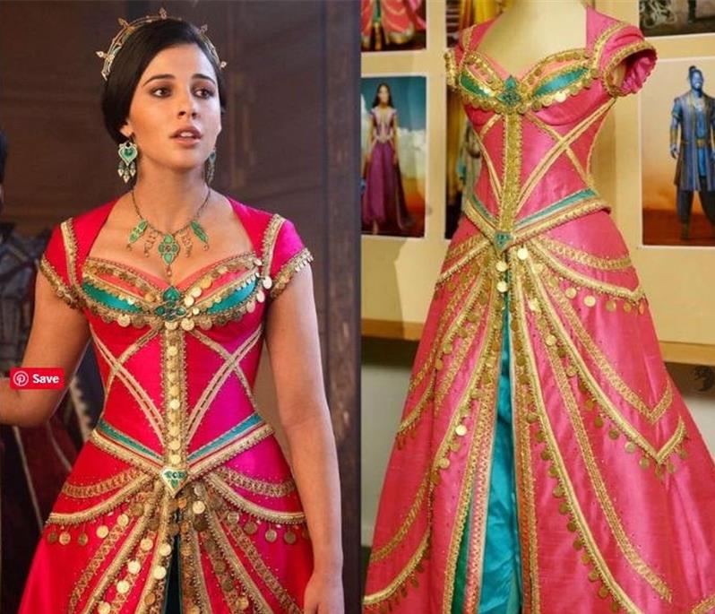 Jasmine Live Action 2019 Red Outfits Dress from Movie Aladdin 2019 –  Lydiacosplay
