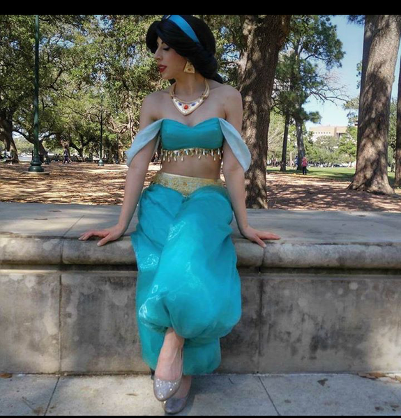 Princess Jasmine Costume For Women Tops Pants And Headband Lydiacosplay