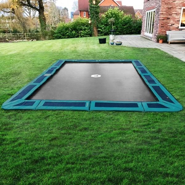 in ground rectangle trampoline