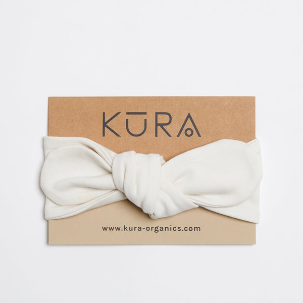 Organic Jersey Top Knot Headband in Biscuit – KURA Organics