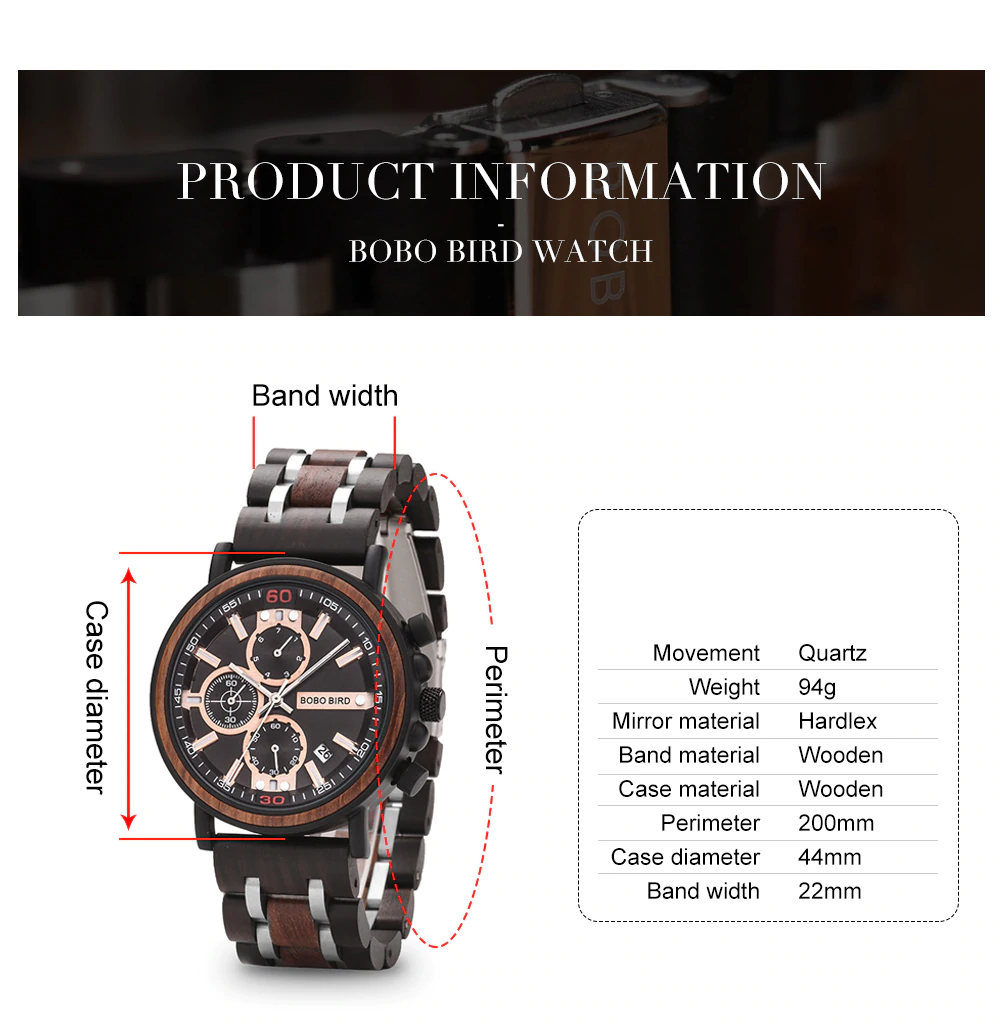 Calendario - Wood Watch | Stigma Watches™ - Online Store