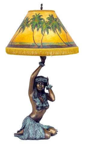 vintage hula girl lamp for sale