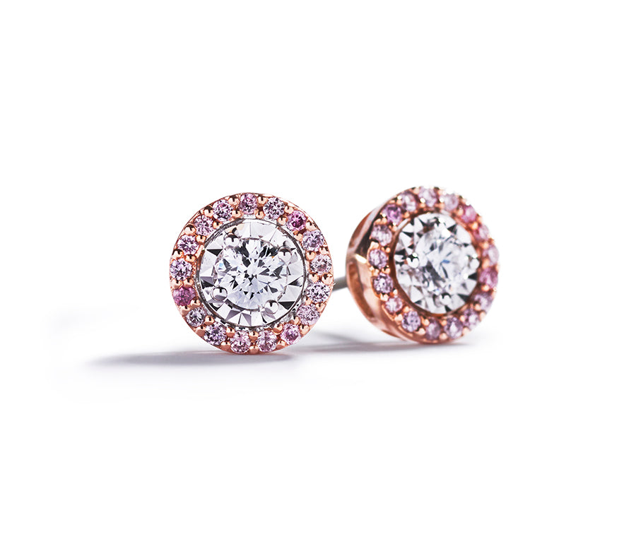 ørestikker med 0,10 ct. Argyle Pink diamanter – Hartmann's