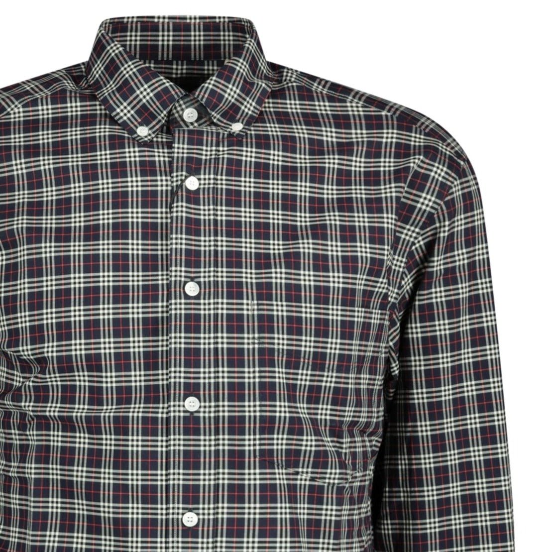 Burberry Check Cotton Shirt Blue | chancefashionco