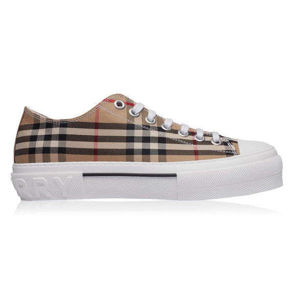 Burberry 'Jack Low' Check Trainers Beige | chancefashionco