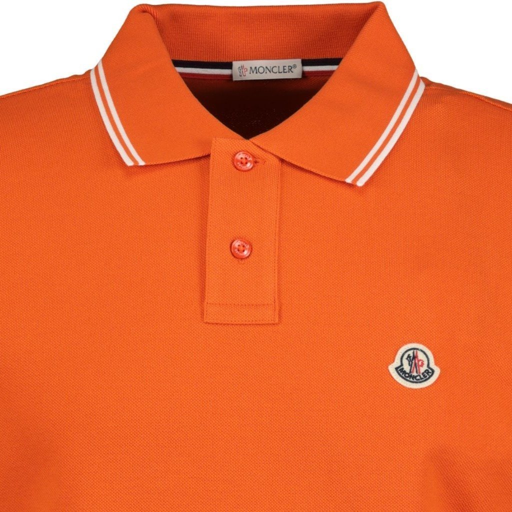 orange moncler polo