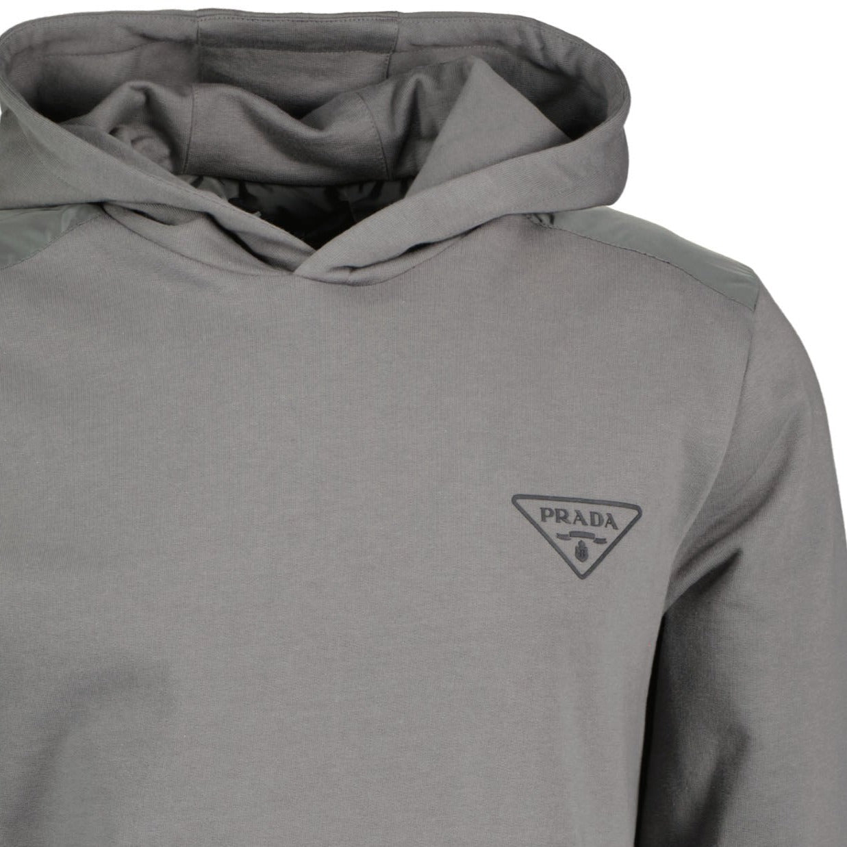Prada Triangle Logo Grey Hoodie | chancefashionco