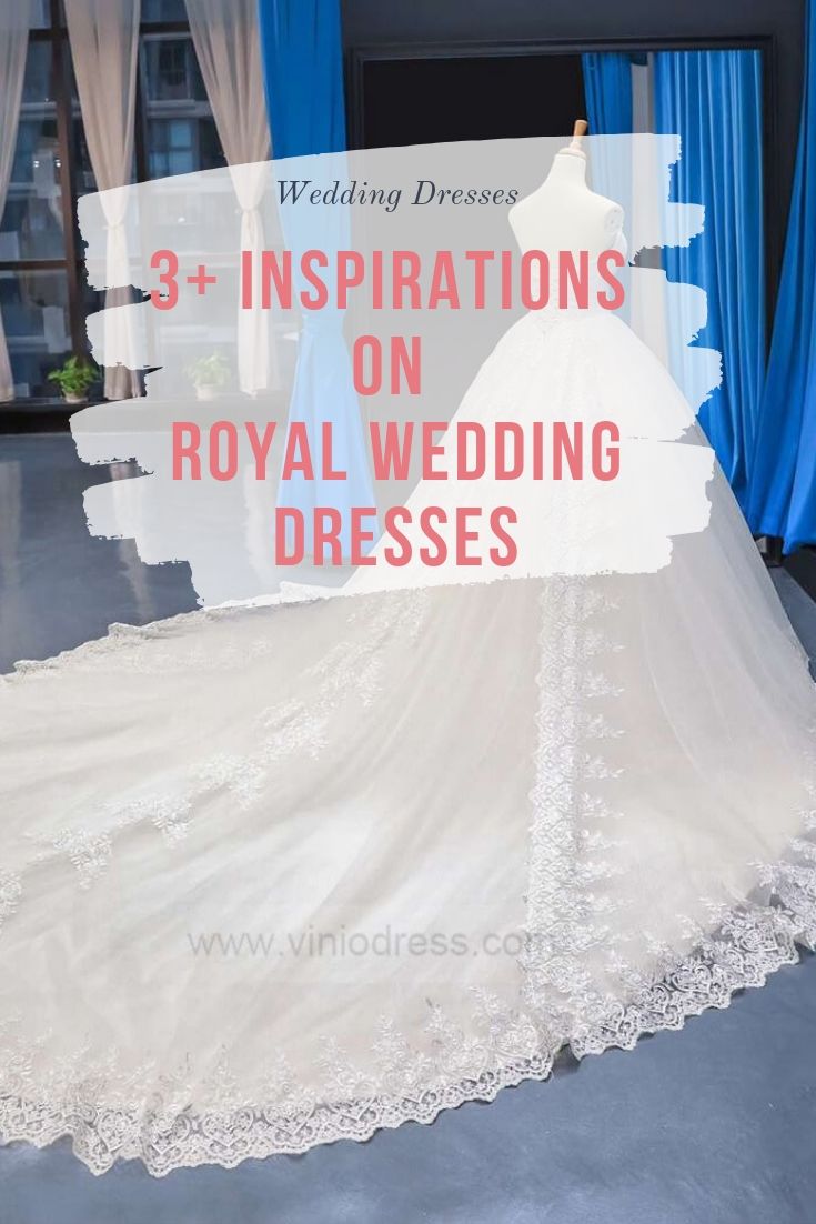 Cathedral length royal wedding dresses Viniodress