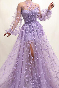 violet gown for debut