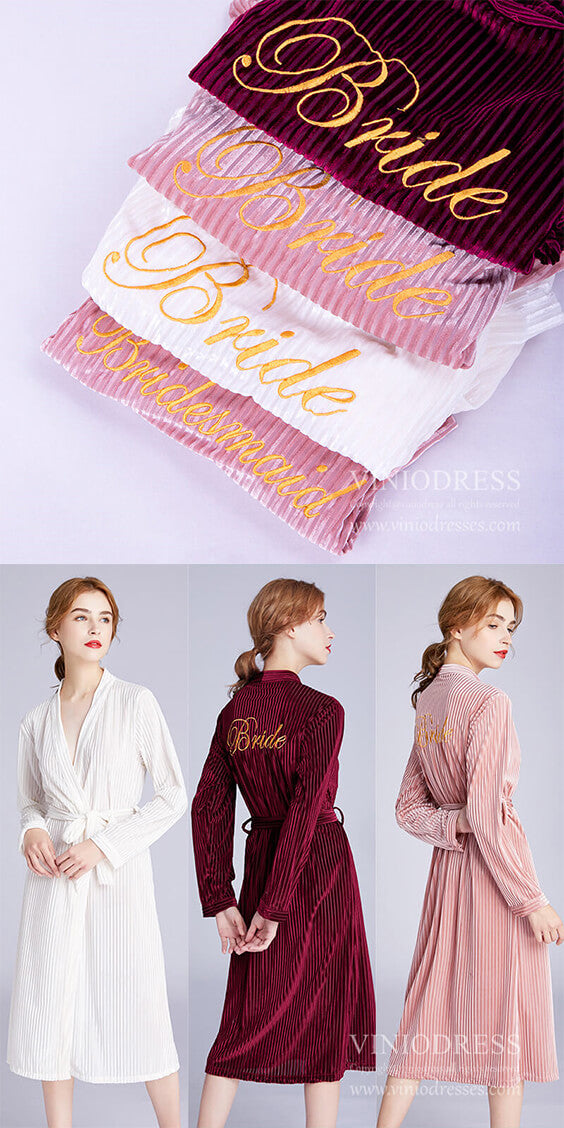 wedding robes, bridesmaid robes, bridal robes. Viniodress