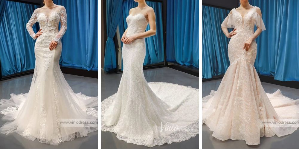 mermaid lace wedding dresses