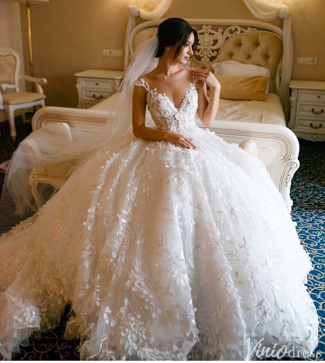 Cinderella Princess Wedding Dresses Vintage Bridal Gowns VW1124 ...