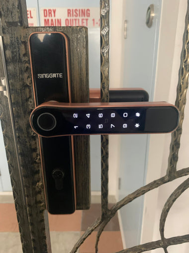 Singgate Digital Gate Lock FM021 Rose Gold BTO Metal Gate Review