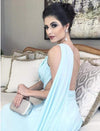 Perfectly styled up pastel blue gown - SEWBERY- PICK STITCH GET