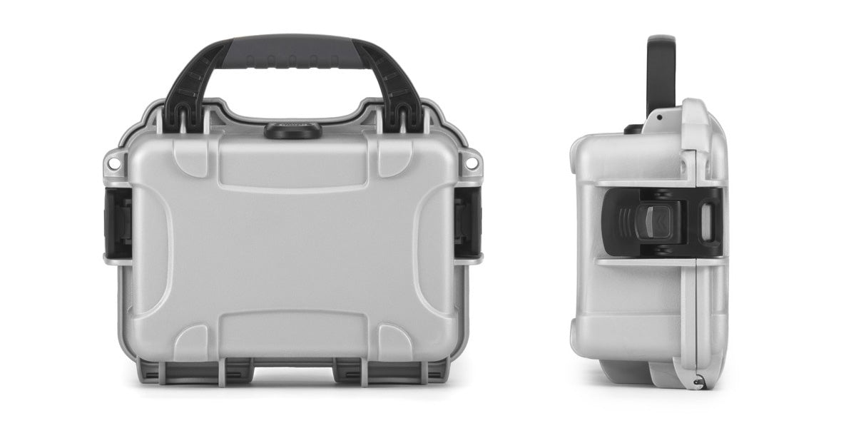 Front and side view of the Nanuk 903 in Silver