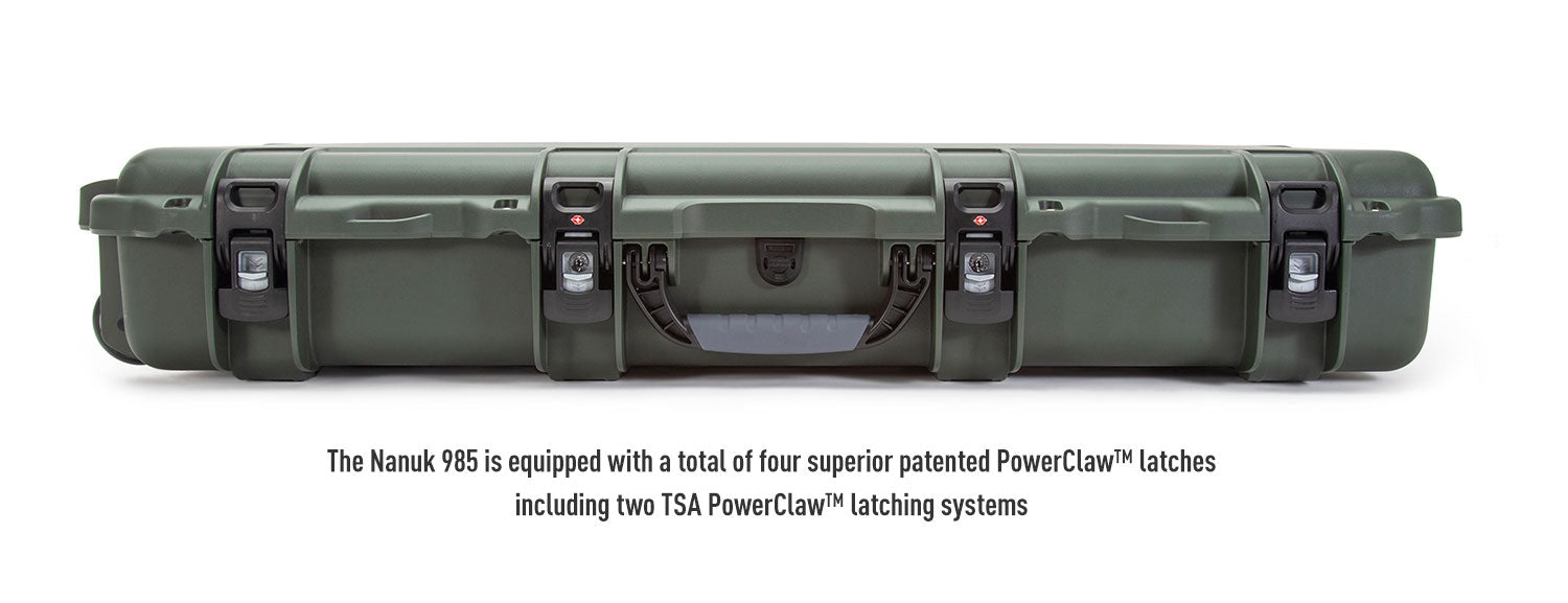 4 PowerClaws™ and tow of them are TSA Approved PowerClaws™ that locks your case securely with a key.