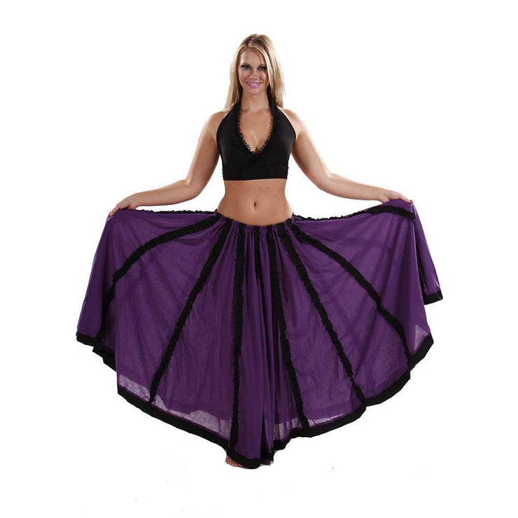 Belly Dance Circular Chiffon Skirt with Cotton Trim | TANOR SKIRT - 44. ...