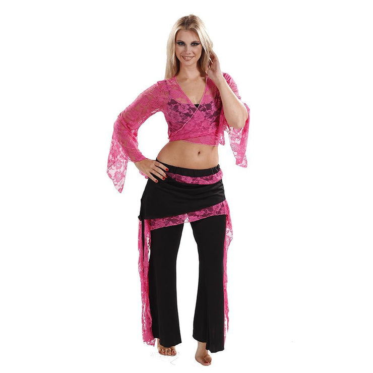 Belly Dance  Lace Top Lycra Pants  Costume Set LOVE  IT 