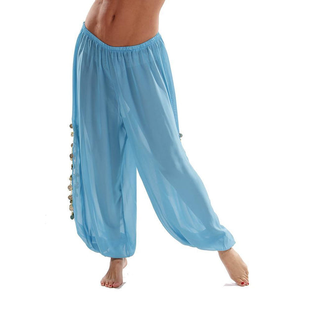 Bellydancer Chiffon Harem Pants with Side Slits | MAIDEN DANCE - 24.99 ...