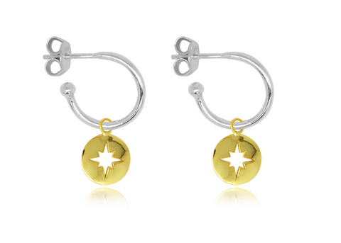mack-starburst-charm-sterling-silver-hoop-earrings