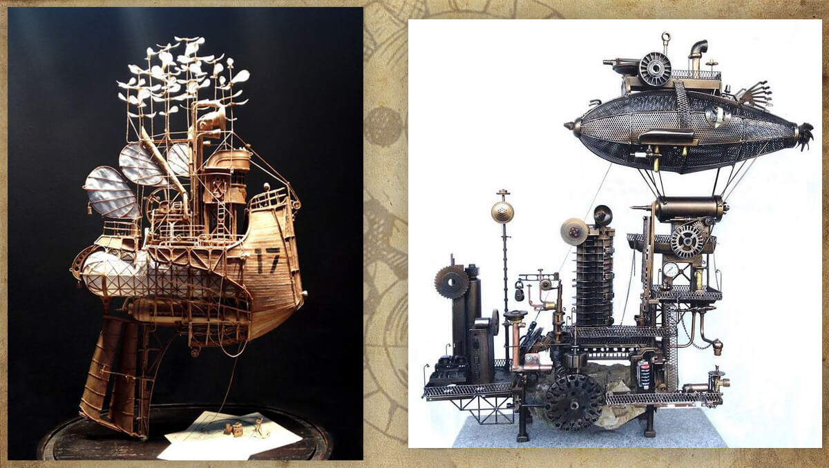 Dirigeable Steampunk Sculpture