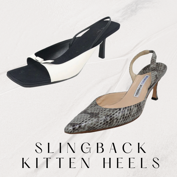 Slingback Kitten Heels