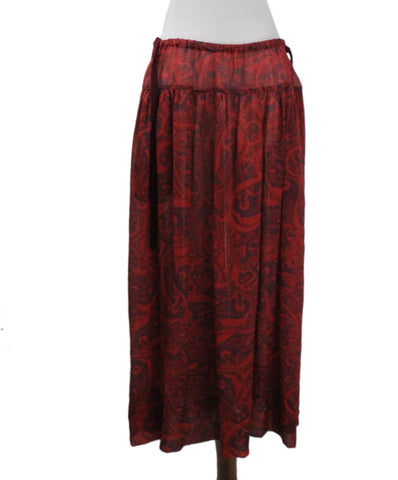 red agnona skirt