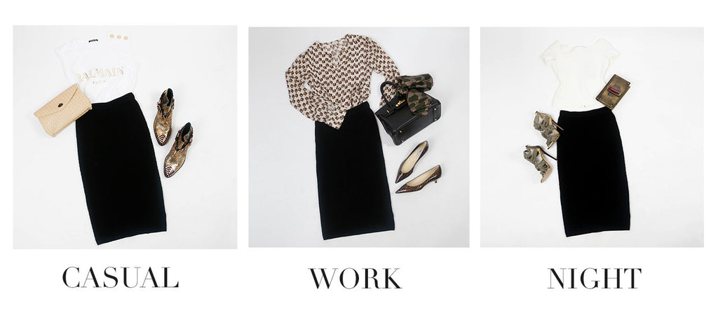 Black Skirt 3 ways