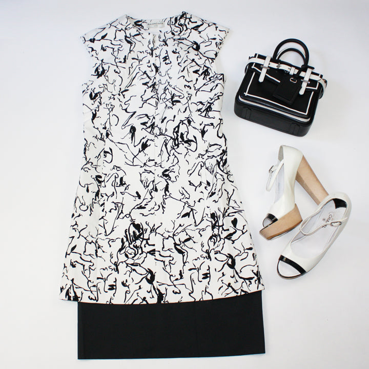 Balenciaga Dress and Chanel Shoes
