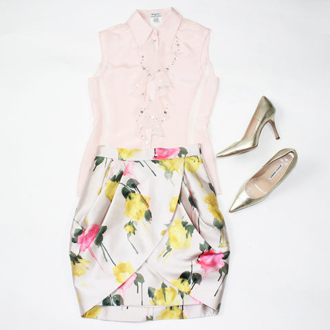 Blumarine Skirt and Manolo Blahnik Shoes