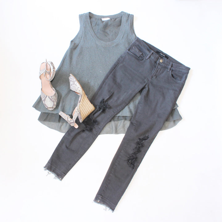 J Brand pants and Brunello Cucinelli Top