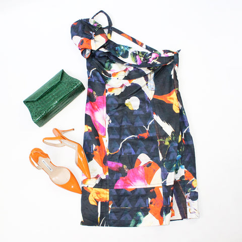 Christian Lacroix Dress and Manolo Blahnik Shoes