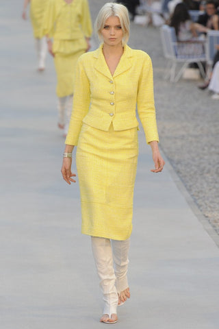 michaels luxury consignment Chanel yellow suit