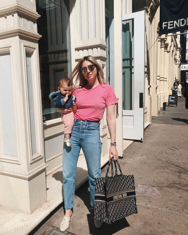 White Lace Shorts and Louis Vuitton Bag, Madison Avenue