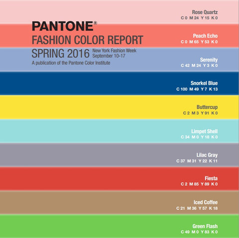 Pantone Colors Spring 2016
