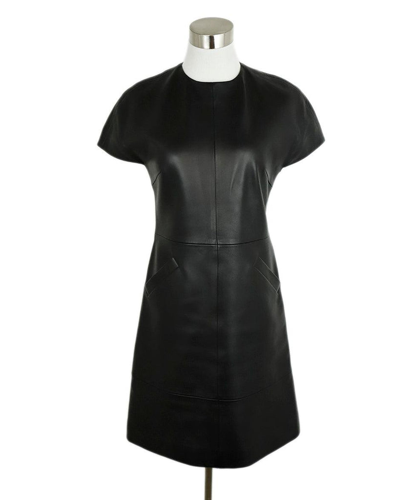 Balenciaga Size 2 Black Leather Dress 