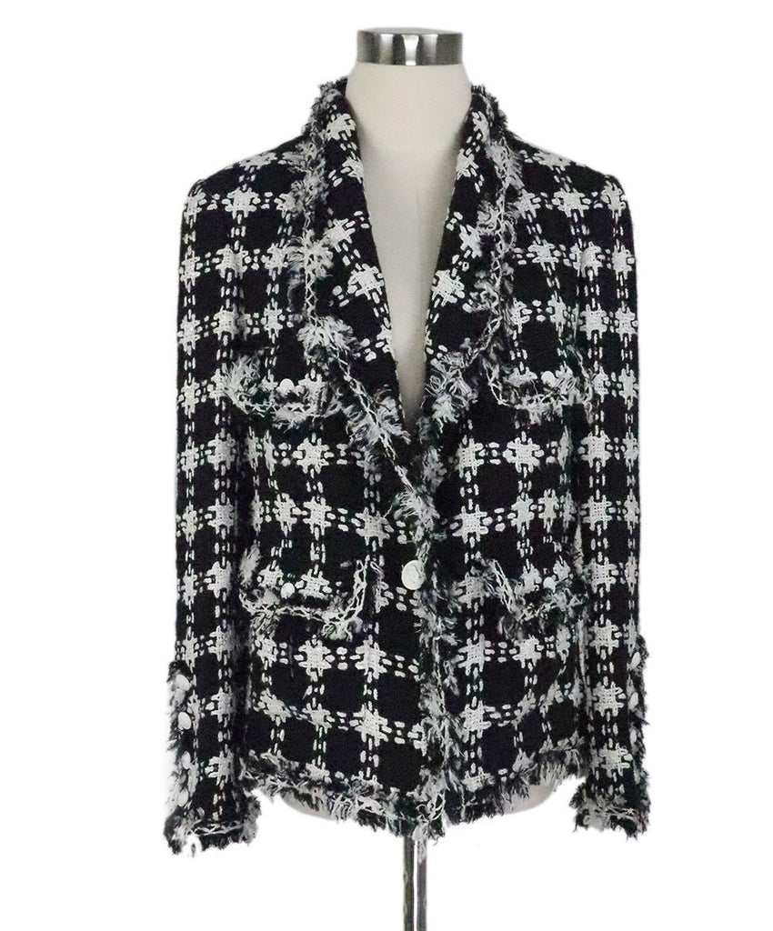 Chanel Vintage Black And White Wool Boucle Jacket 38 1994 Available For  Immediate Sale At Sothebys