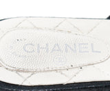 Chanel Black Leather Faux Pearl Trim Sandals sz 34.5 |  | Michael's Consignment NYC