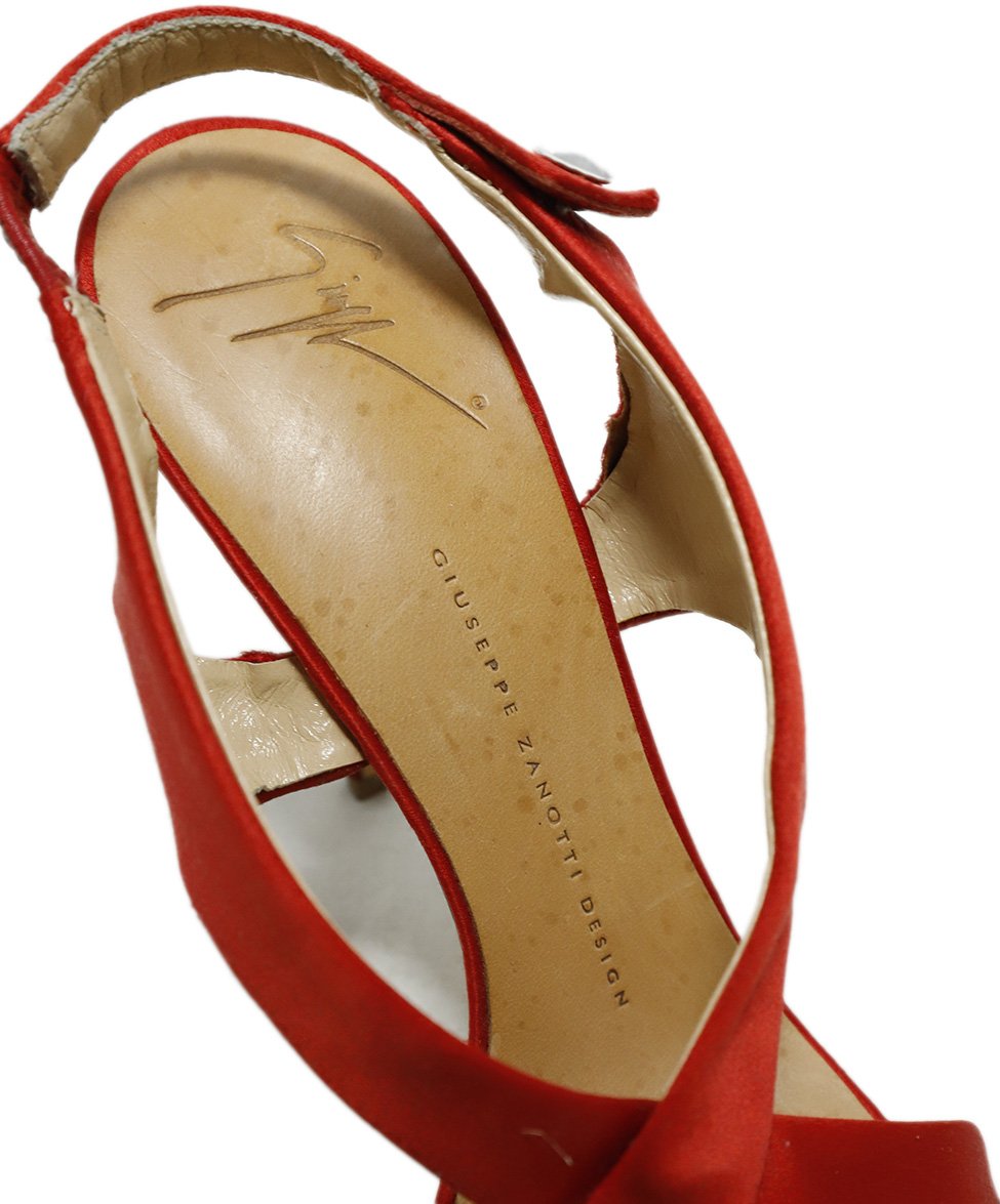 Giuseppe Zanotti Heels US 8 Red Satin Shoes – Michael's Consignment NYC
