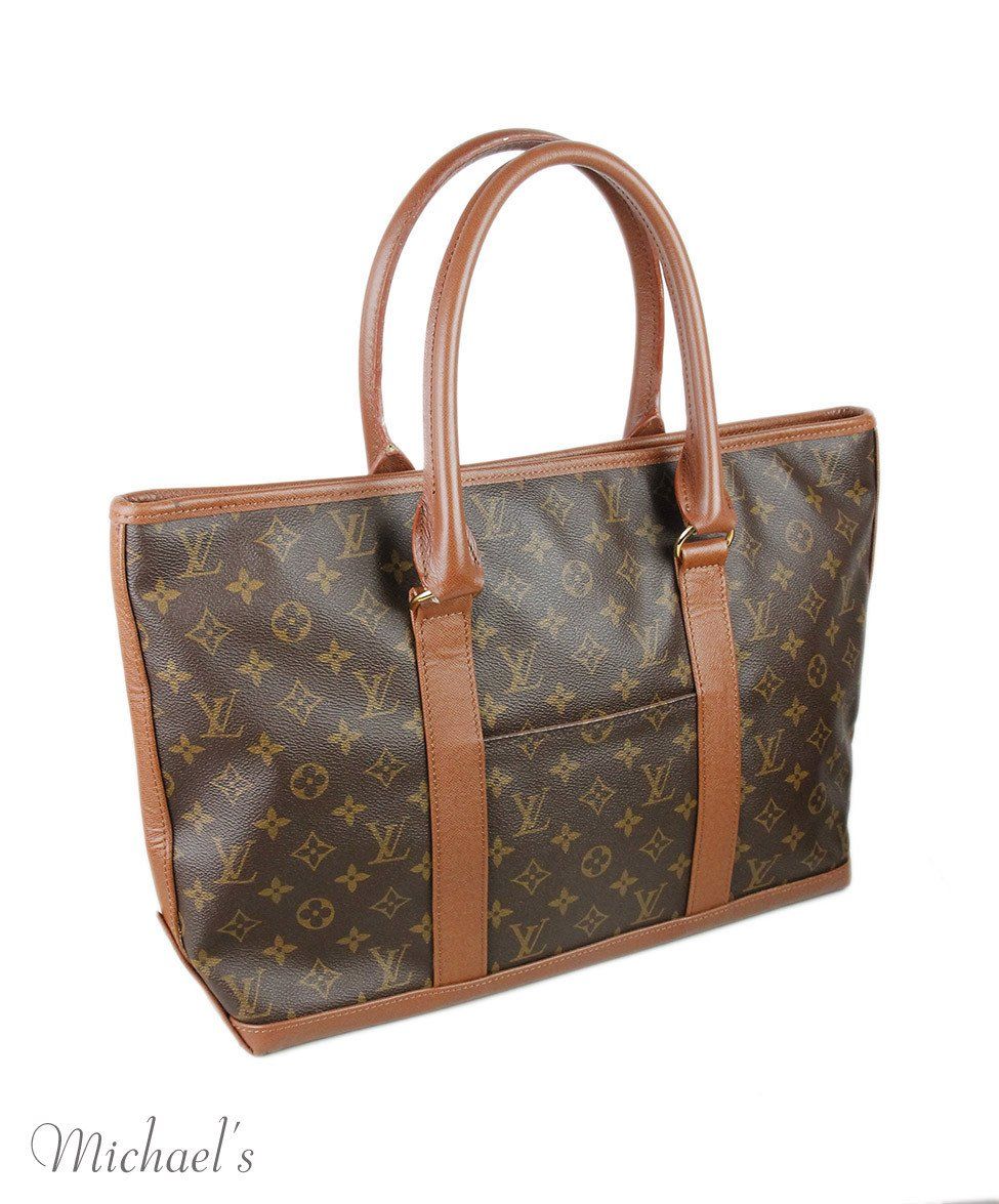 Tote Louis Vuitton Brown Tan Monogram Canvas &quot;as is&quot; Handbag - Michael&#39;s Consignment NYC