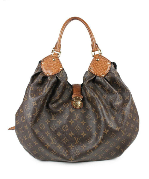 Louis Vuitton Limited Edition Tan Brown Canvas Alligator Trim Bag with - Michael&#39;s Consignment NYC