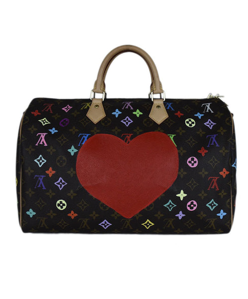 Satchel Louis Vuitton Brown Monogram Rainbow Handpainted Handbag ...