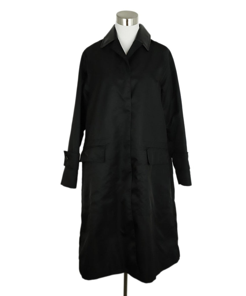 Trenchcoat Marni Size 4 Black Polyamide Faux Leather Collar Outerwear ...