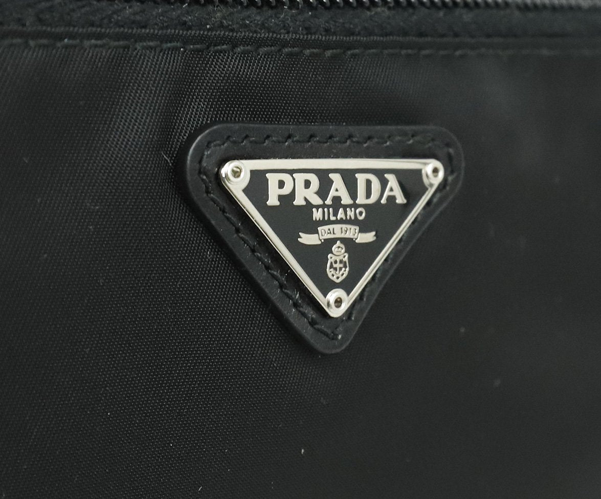 Cosmetic Cs Prada Black Nylon Leather Goods - Michael's Consignment NYC