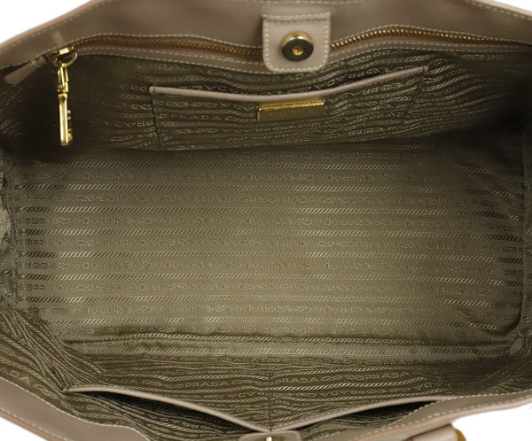 Tote Prada Neutral Beige Leather &quot;as is&quot; Handbag – Michael&#39;s Consignment NYC